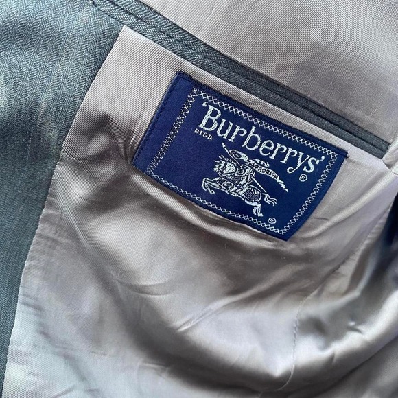 Vintage Burberrys' men's suit blazer 38 38x36x32 M gray 100% pure wool - Picture 6 of 8
